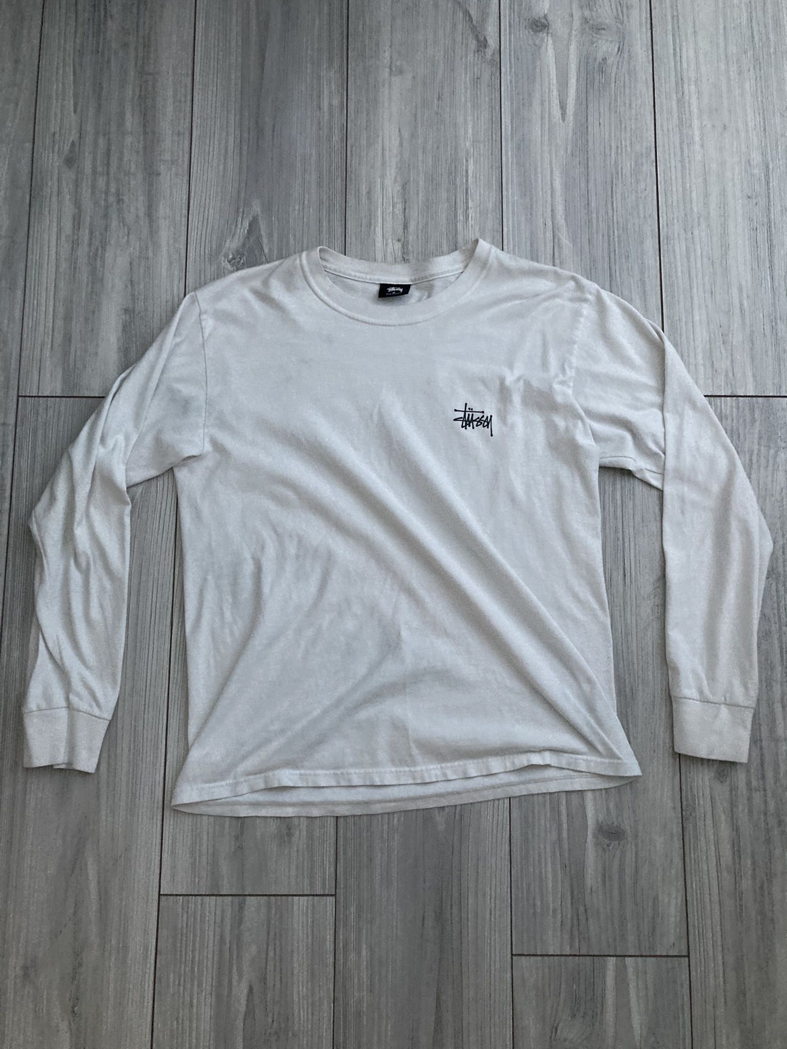 Stussy White Long Sleeve Shirt (medium)