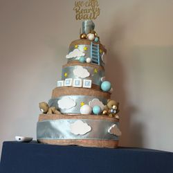 Bear Diaper Cake For Baby Shower