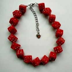 Fun Red Dice Choker... New