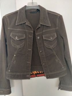 DKNY Women's Distressed Jean Jacket