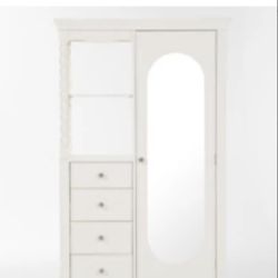 In stock and ready to ship! 11% OFF Madison White II 1-Door 4-Drawer Wood Bedroom Armoire Closet