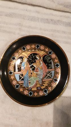 24k Gold Plated 6in Plate, Hand Made In Greece, Antique,  Collectible....