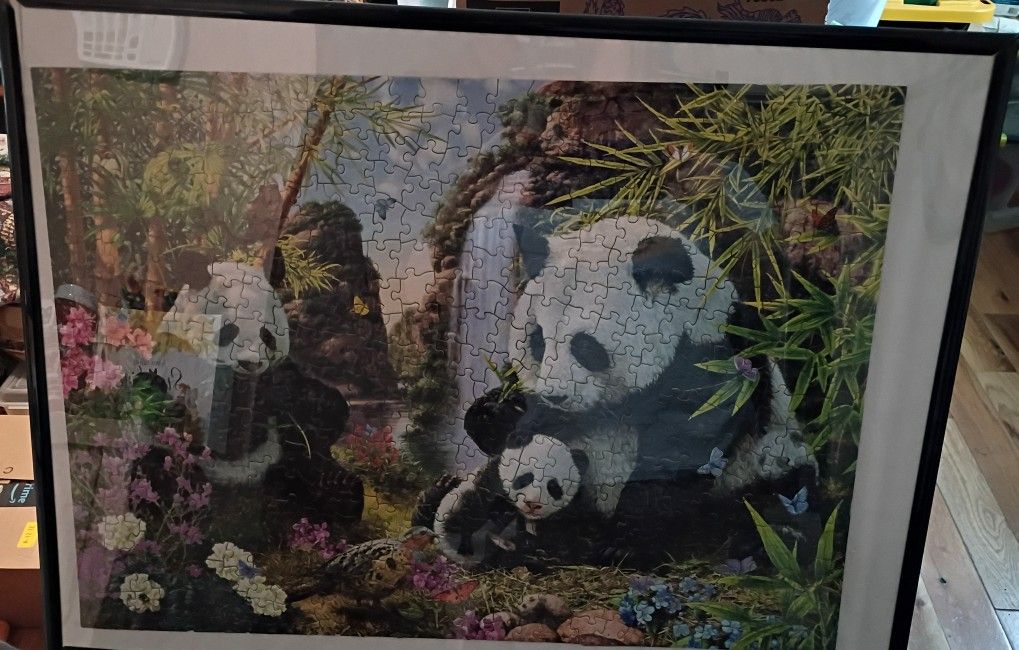 Panda Puzzle In Plastic Frame