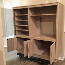 Whitewashed Media Cabinet 47Wx49Hx16D - Excellent shape!