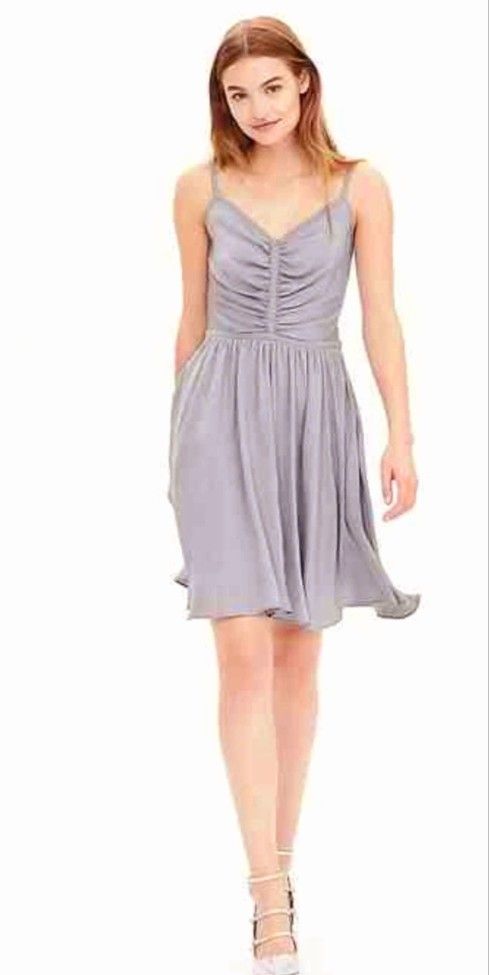 Banana Republic Blue Shirred Dress