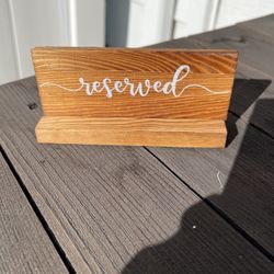 Wooden Reserved Table Signs With Holder