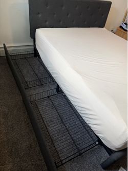 Queen size bed and mattress