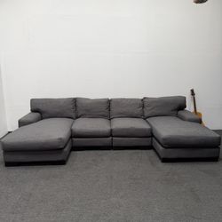 Living spaces 4-piece Double Chaise Sectional Couch - We Can Deliver And Setup