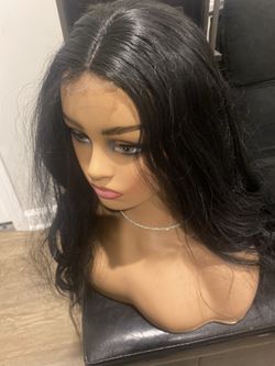 Long Black Synthetic Wig