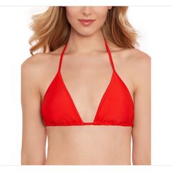 Salt + Cove Women's Slider Triagle Bikini Top, Created for Macy's -Vermillion, S