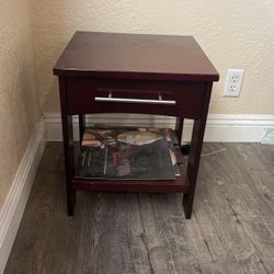 Contemporary Night Stand With Drawer