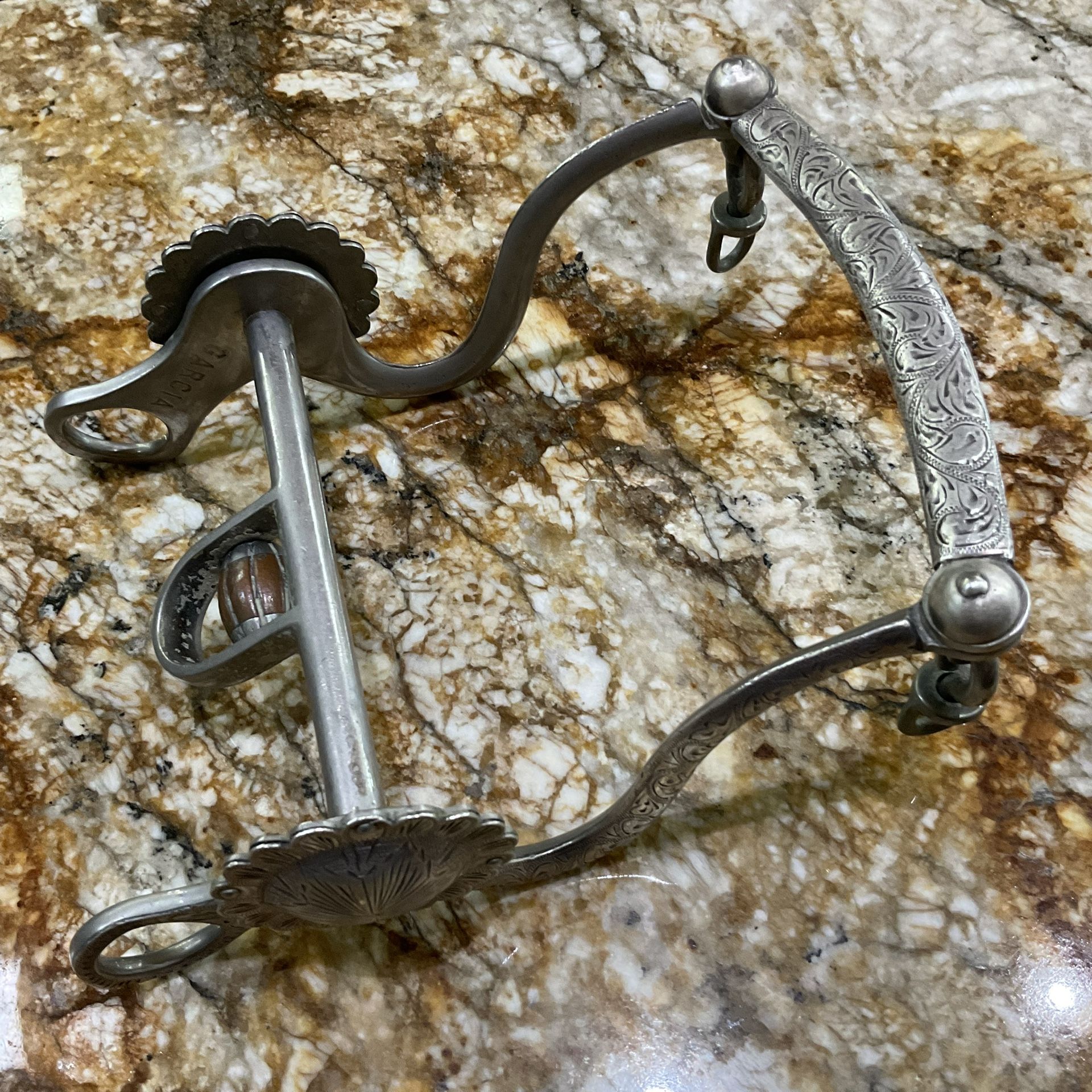 Vintage Concho Horse Curb Bit by Garcia