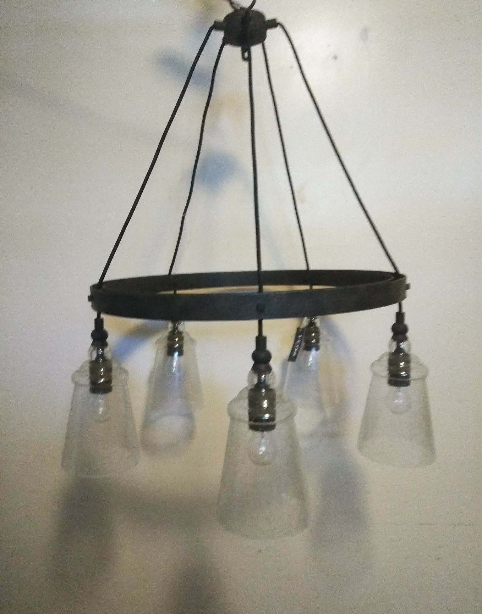Farm style hanging light fixture