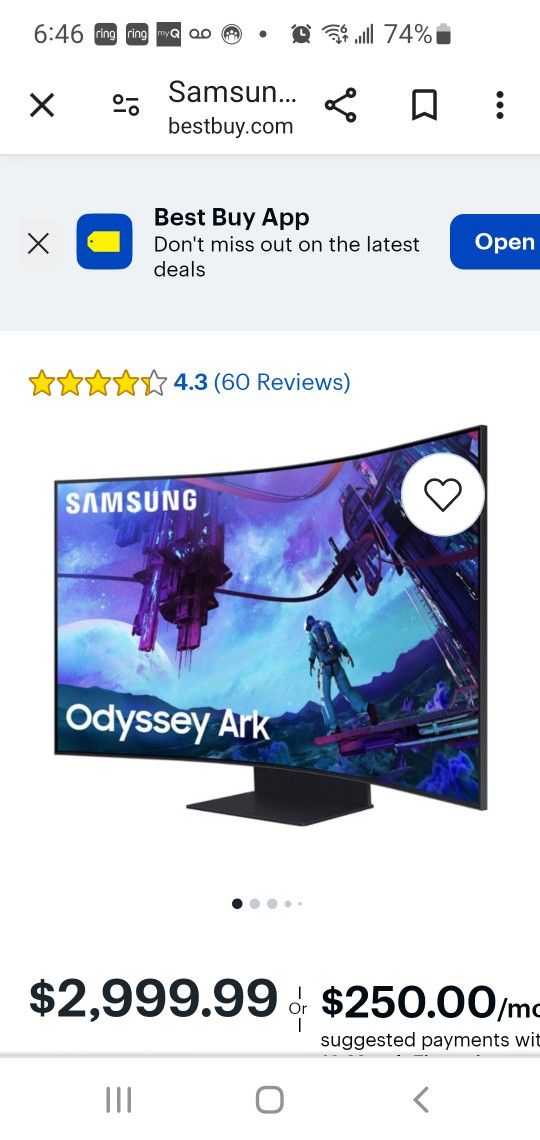 Samsung Odyssey ark 55 inch