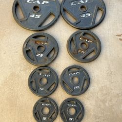 Cap 170lb Olympic Weight Plate Set 45-5
