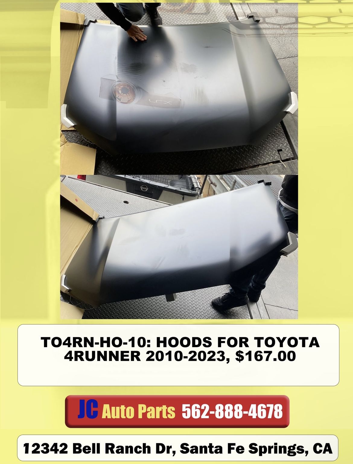 Hoods For Toyota 4Runner 2010 2011 2012 2013 2014 2015 2016 2017 2018 2019 2020 2021 2022 2023