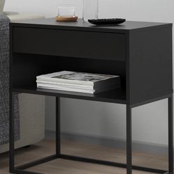 Set Of 2 Modern IKEA VIKHAMMER  Nightstands With Storage Space In Perfect Condition 24”x15”