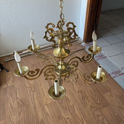 Vintage Brass Chandelier 