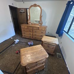 Vanity, And Two Side Tables