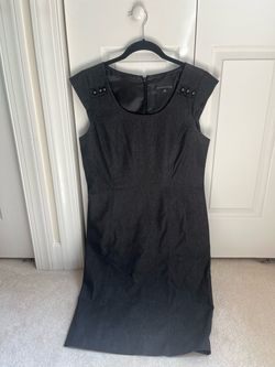 Sandra Darren Dark Gray Sheath Dress