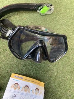 Wacool Snorkel Set with Mask and Tube Size Small Adult