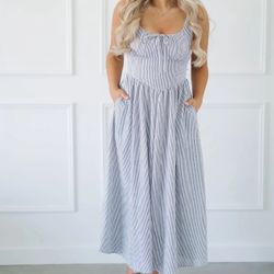 The Workshop women’s dress size S white/blue