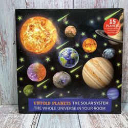 205 PCS Glow in The Dark Planets for Ceiling Decorations, Star Multicolor