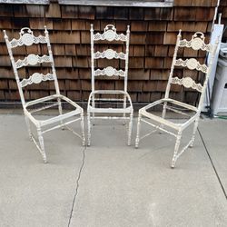 VINTAGE CAST IRON CHAIRS 