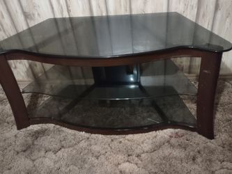 Glass & Metal TV Stand