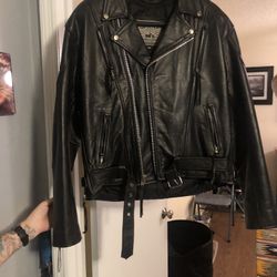 Motorcycle Jacket - Men’s, Size 44, Leather, Vented