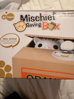 Mischief Saving Box Cat Coin Bank