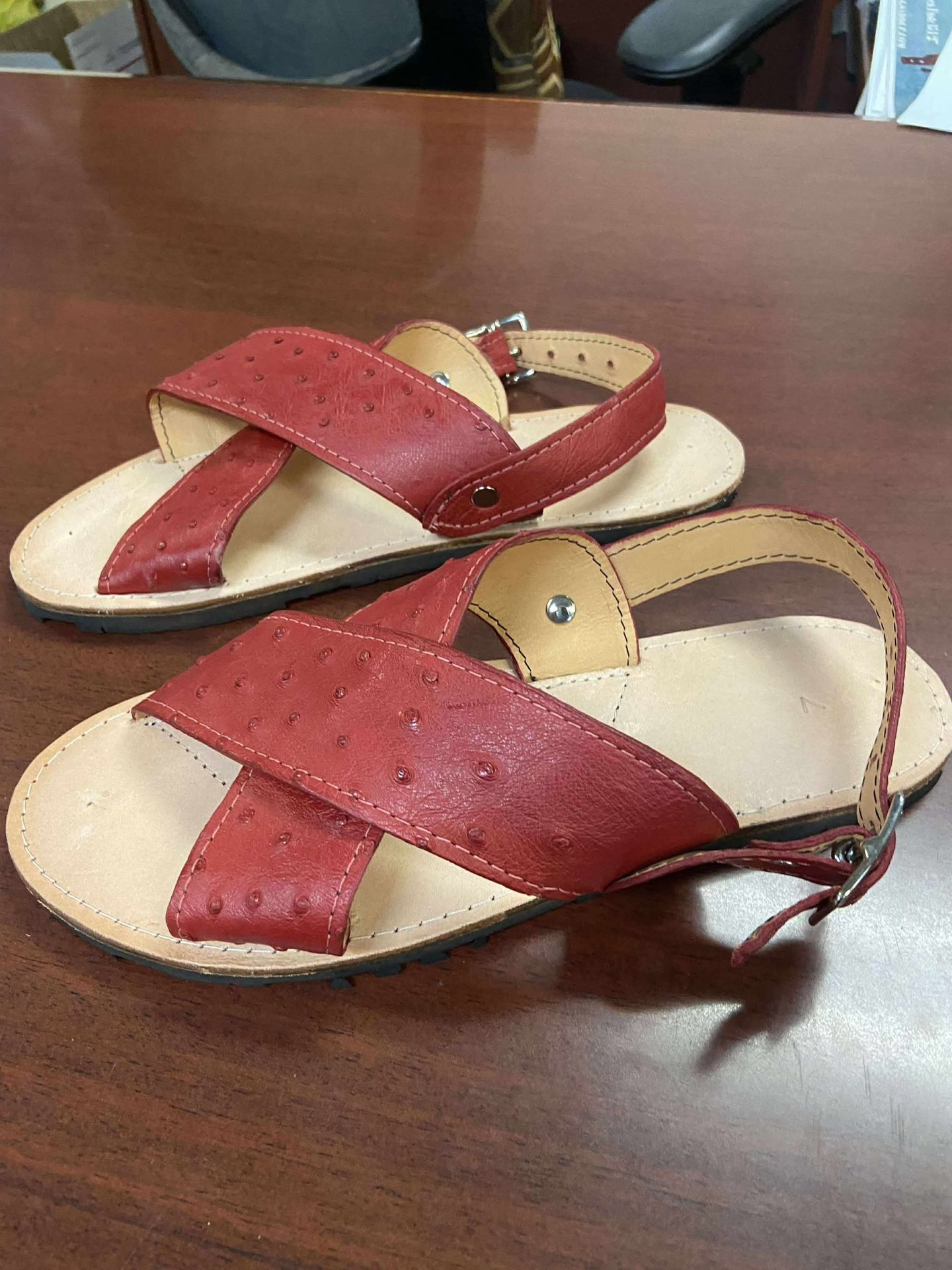 Huaraches de piel exotica original