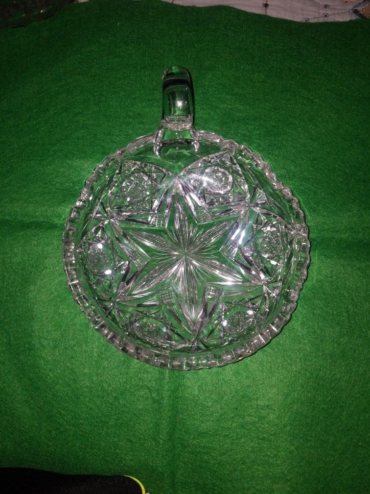 Antique Cut Glass Nappy Bowl