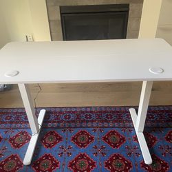 White Electric Standing Desk (47” Wide) LIKE NEW