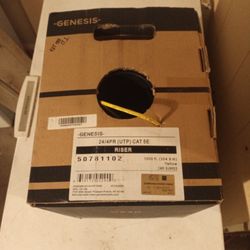 Genesis 24/4PR (UTP) CAT 5E Yellow 1000 Ft New