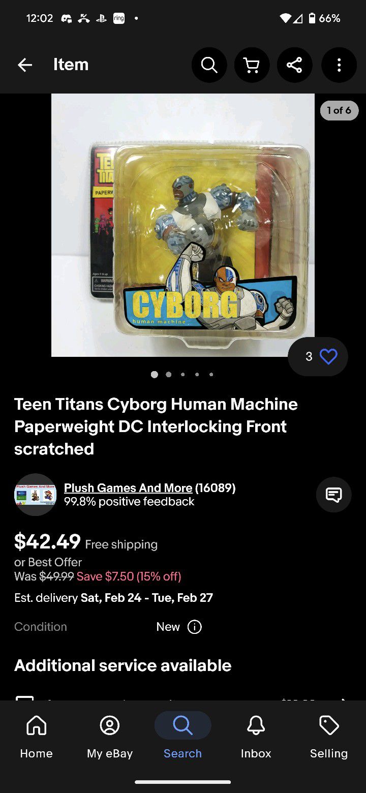 Teen Titans Paperweight Cyborg