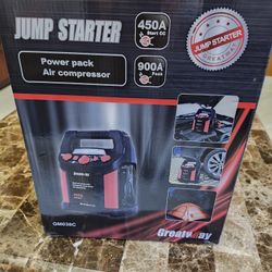 Jump Starter With Air Compressor New 