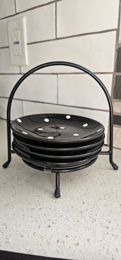 Small Serving Plates With Holder