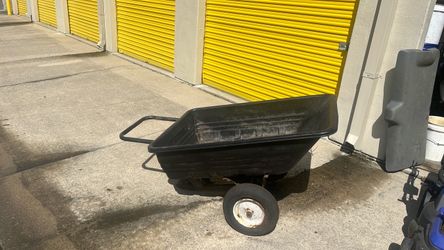 Black Plastic Lawn Garden Cart Trailer