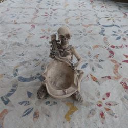 Skeleton Playing A Violin Ashtray 