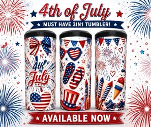 3in1 4th of July tumbler