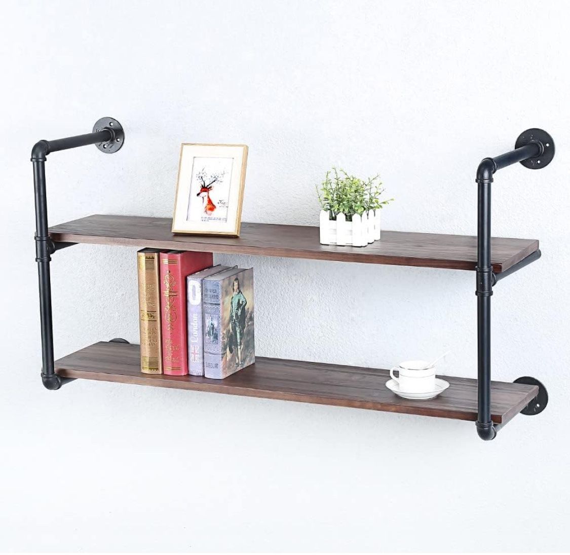Industrial Pipe Wall Mounted Shelving 