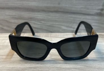 JIMMY CHOO NENA/S Black Gold/Dark Grey Shaded 51/21/145 Sunglasses (PO1025426)