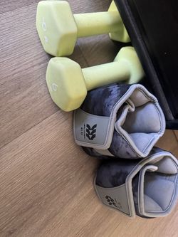 Ankle weights & dumbbells