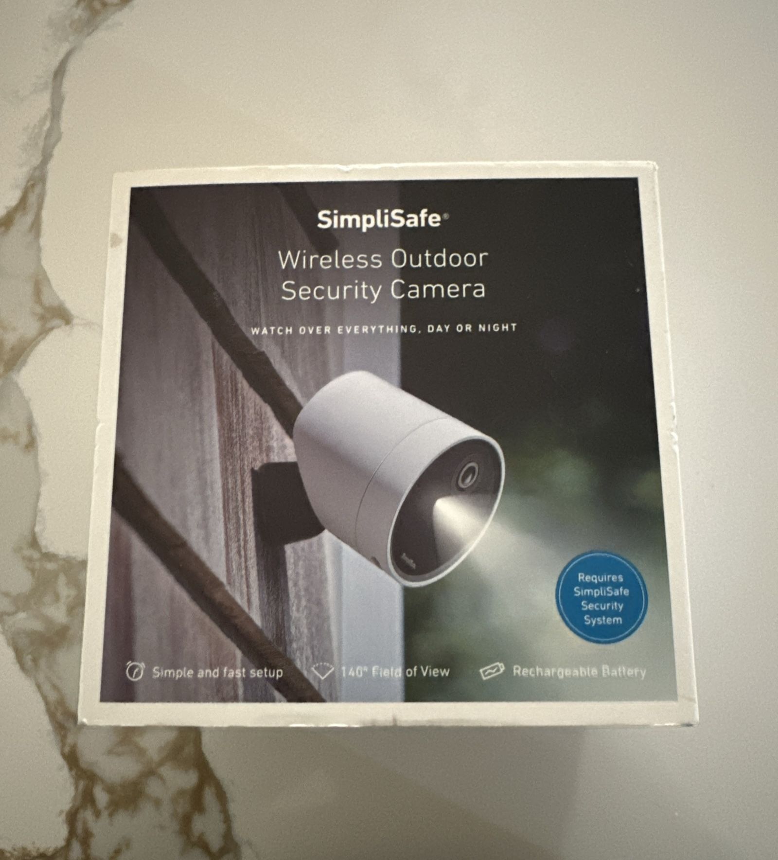 SimpliSafe 1080P Wireless Outdoor Security Camera - White