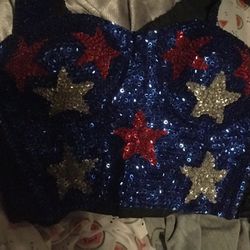 Red white and blue star corset Sz small