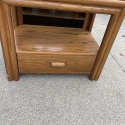 Solid Wood Microwave Cabinet 