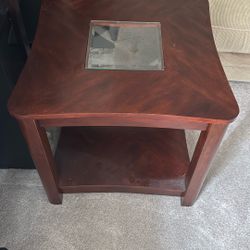 Side Table With Glass