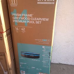 14ft Prism Frame 
greywood 
Clearview premium pool set