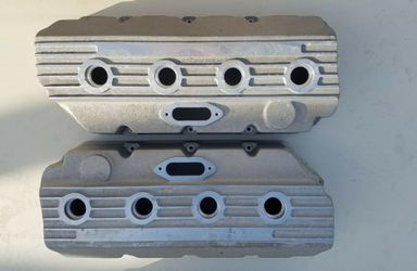 KEITH BLACK 572 426 Hemi Black Cast Aluminum Finned Valve Covers NOSTALGIA